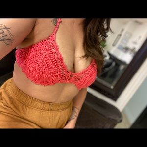 Hand made custom crochet top bottom